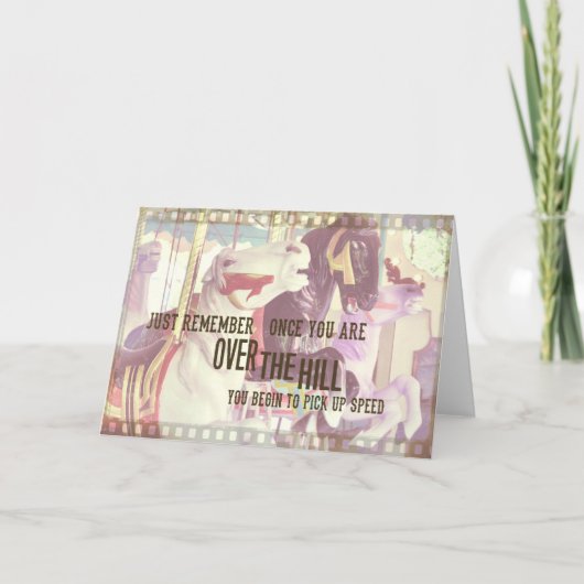 印象的なカルーセル　グリーティングカード サンキューカード (正面)