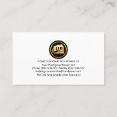 印象的なクリエイティブ建築建物看板 名刺 (裏面)