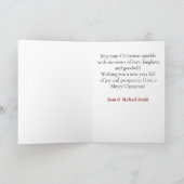 印象的なクリスマスディアフォールディングホリデーカード シーズンカード (内部)