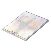 印象的なグランジのクロス - 名前をカスタマイズ ノートパッド (回転)