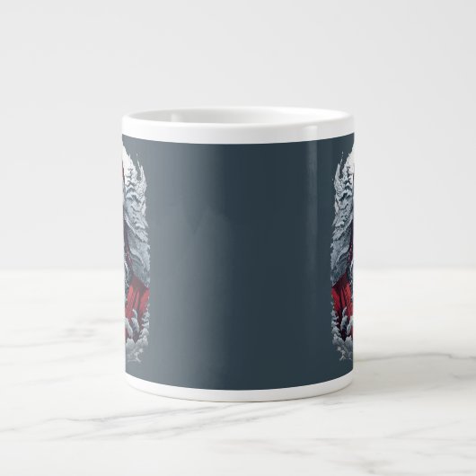 印象的なサムライサンタ ジャンボコーヒーマグカップ (正面)