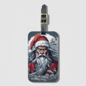 印象的なサムライサンタ ラゲッジタグ (正面縦)
