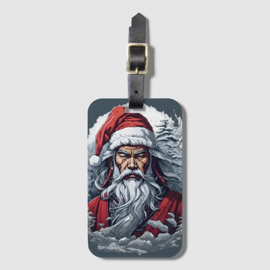印象的なサムライサンタ ラゲッジタグ (正面縦)