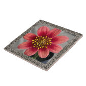 印象的なシエナダリア付き6"x 6"セラミックタイル タイル (側面)