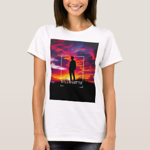 印象的なシルエットサンセットTシャツ Tシャツ