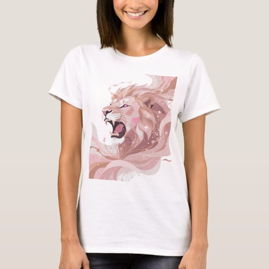 印象的なシルバー ライオンキング オリジナルデザイン v2 tシャツ (正面)