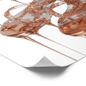 印象的なシルバー ROSE GOLD GLAMOUR 存在感あるデザイン ポスター (角)