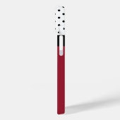 印象的なスパイシーレッド、白黒ドット、シックなパターン Case-Mate iPhoneケース (裏面 / 左)