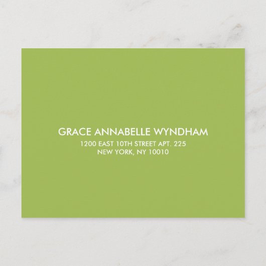 印象的なスワールウェディングRSVPポストカード インビテーションポストカード (裏面)