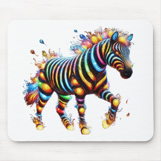 印象的なゼブラチャーム マウスパッド (正面)