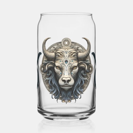 印象的なタウロスのシンボル作品 ガラス缶 (左)