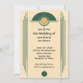 印象的なデコ黄色太陽の結婚式招待状 招待状 (正面)