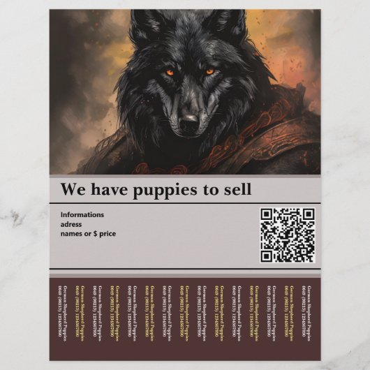 印象的なドイツの羊飼い チラシ (正面)