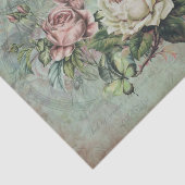 印象的なバラのヴィンテージグレーの背景 薄葉紙 (詳細)