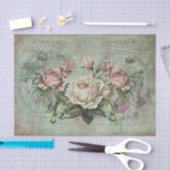 印象的なバラのヴィンテージグレーの背景 薄葉紙 (クラフト)