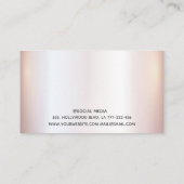 印象的なバラ金ゴールドダイヤモンド輝くメイクアップ目 名刺 (裏面)