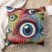 印象的なパターンの超現実的なビジュアル クッション (ブランケット)