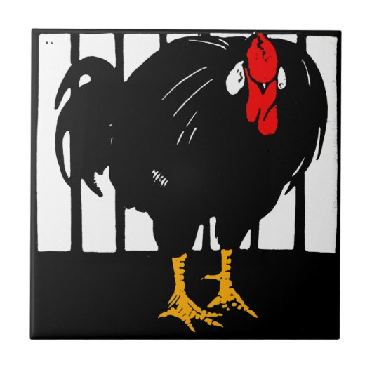 印象的なビクトリアンウッドカットの動物コースター タイル (正面)