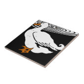 印象的なビクトリアンウッドカット動物コースター – アヒル タイル (側面)