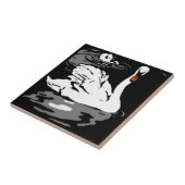 印象的なビクトリアンウッドカット動物コースター – 白鳥 タイル (側面)