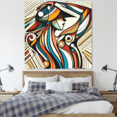 印象的なビジュアルアートワーク#14 キャンバスプリント (インサイチュ (寝室))