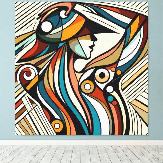 印象的なビジュアルアートワーク#14 キャンバスプリント (インサイチュ (ウッドフロア))