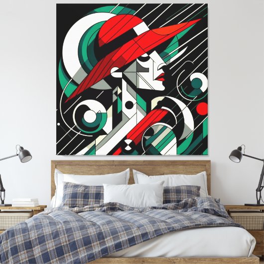 印象的なビジュアルアートワーク#4 キャンバスプリント (インサイチュ (寝室))