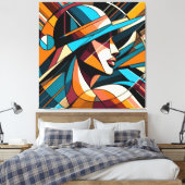 印象的なビジュアルアートワーク#9 キャンバスプリント (インサイチュ (寝室))