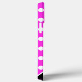 印象的なピンクと黒と大きな白い水玉模様 Case-Mate iPhoneケース (裏面 / 右)