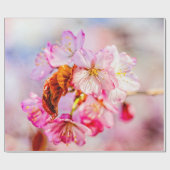 印象的なピンクの桜の花 ラッピングペーパー (フラット)