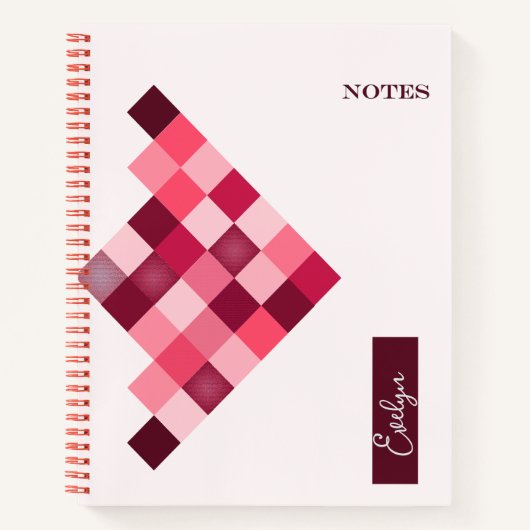 印象的なピンクパープル – 新学期ノートブック ノートブック (正面)