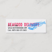 印象的なモダンシーフードの配信 スキニー名刺 (裏面)