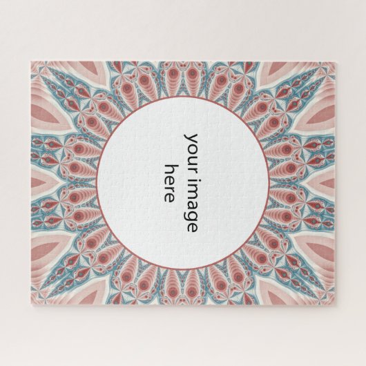 印象的なモダン万華鏡のように千変万化するパターンマンダラアートオート写真 ジグソーパズル (横)