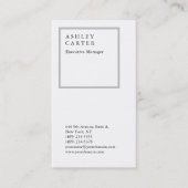 印象的なモダン白エレガントプロフェッショナル 名刺 (正面)