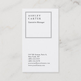 印象的なモダン白エレガントプロフェッショナル 名刺