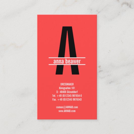 印象的なモノグラはっきりしたム 名刺 (正面)