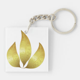 印象的なユニーク3つの金ゴールド離れとオーナメント キーホルダー