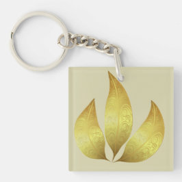 印象的なユニーク3つの金ゴールド離れとオーナメント キーホルダー