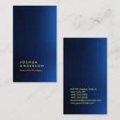 印象的なルックブルー鋭いプロフェッショナル モダン 名刺 (正面/裏面)