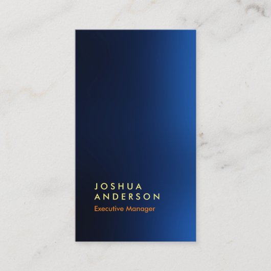 印象的なルックブルー鋭いプロフェッショナル モダン 名刺 (正面)