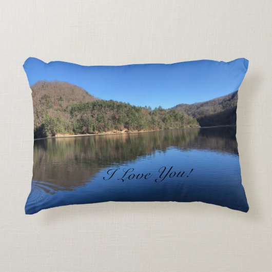 印象的なレイクビューアクセント枕 アクセントクッション (正面)