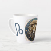 印象的なレオのシンボルアートワーク カフェラテマグ (左アングル)