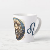 印象的なレオのシンボルアートワーク カフェラテマグ (右アングル)