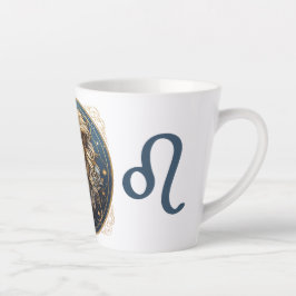 印象的なレオのシンボルアートワーク カフェラテマグ