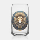 印象的なレオのシンボルアートワーク ガラス缶 (左)