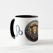 印象的なレオのシンボルアートワーク マグカップ (正面左)