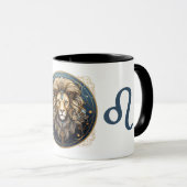印象的なレオのシンボルアートワーク マグカップ (正面右)