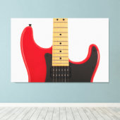 印象的なレッドギター –  キャンバスプリント (インサイチュ (ウッドフロア))