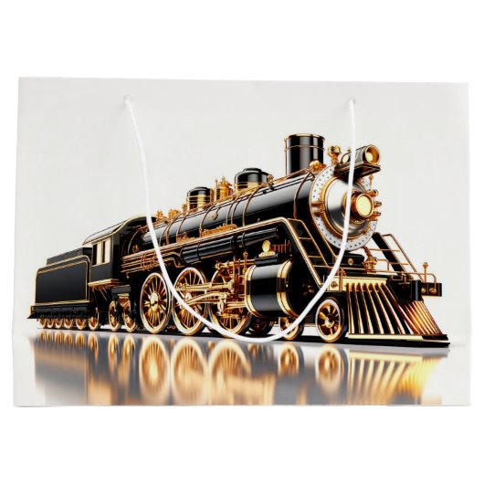 印象的な列車の抱き枕 ラージペーパーバッグ (裏面)