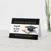 印象的な博士号！卒業カスタムカード カード (正面)